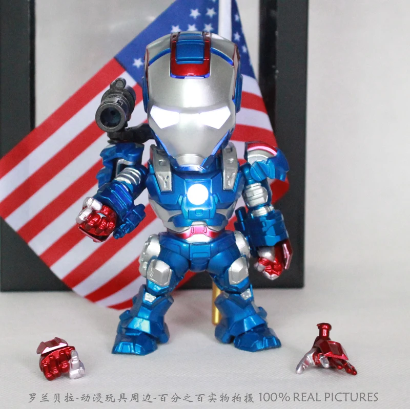 

Movie Iron Man 3 War Machine Q Version Captain America Style PVC Action Figure Collection Model Toys Free Shipping