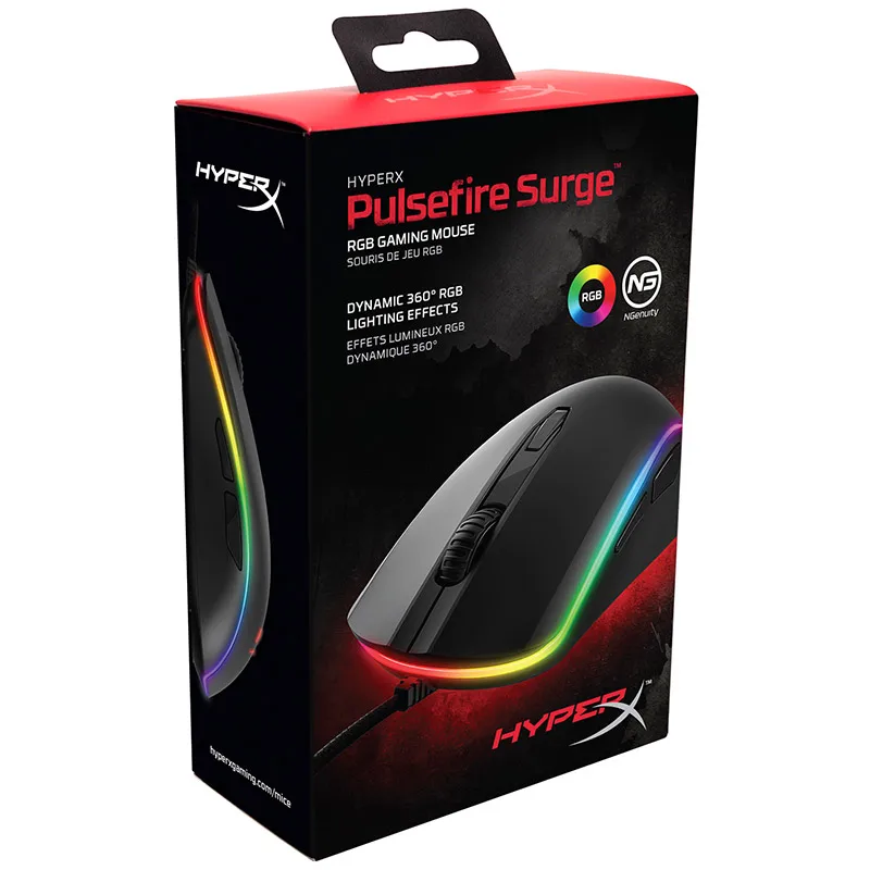 Мышь Компьютерная Kingston Omron для киберспорта игровая мышь с RGB подсветкой Pixart 3389