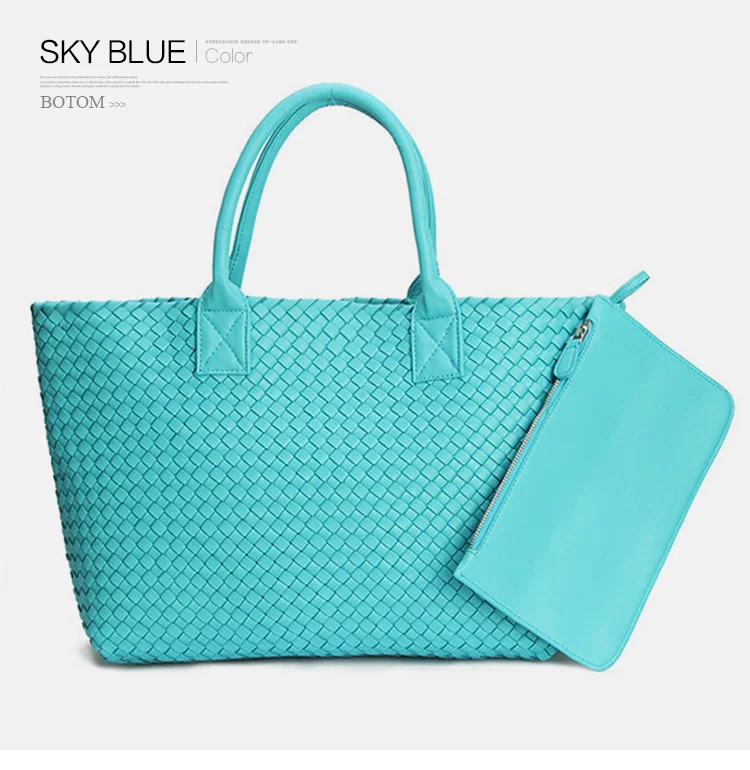 Модная Роскошная Высококачественная тканая сумка-тоут из искусственной кожи высокого качества, сумки ярких цветов, женские сумки на плечо, большая сумка-кошелек