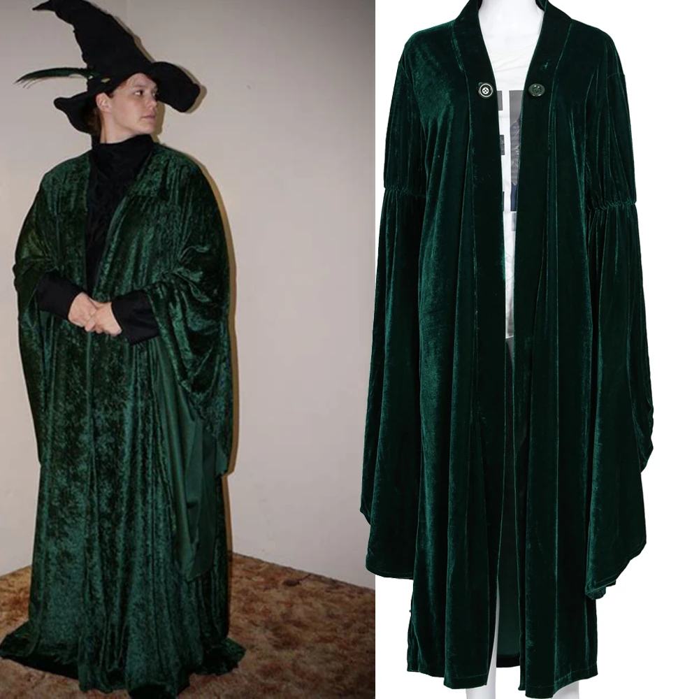 

Professor McGonagall Cosplay Robe Noel Medieval Costume Big Cloak From Harry Outfits Costumes For Women Halloween Christmas