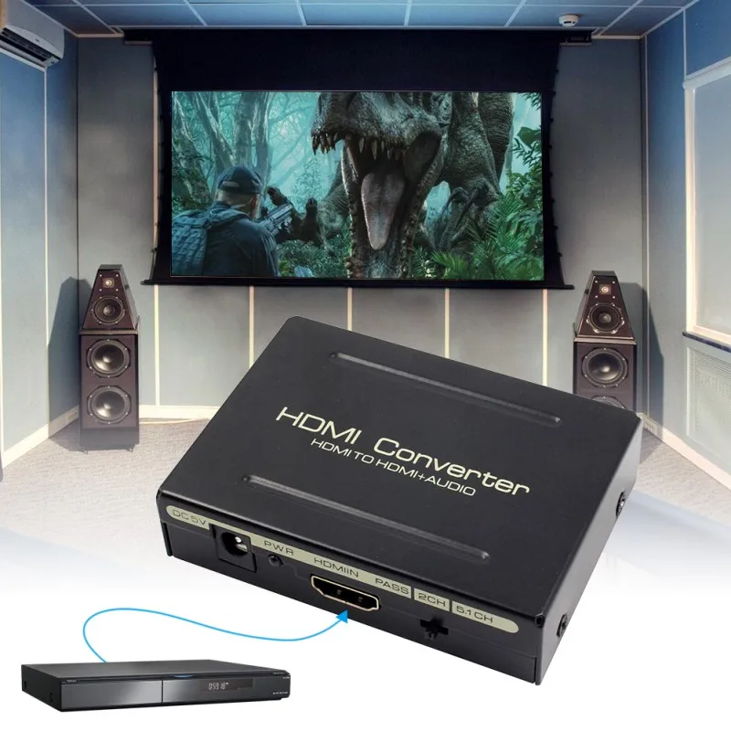 

HDMI Audio Splitter Tools HDMI TO HDMI+AUDIO+SPDIF+R/L Audio Signal Converter Home Movie Tools 5.22