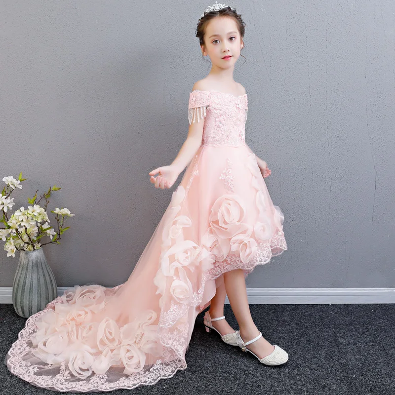 New Girls Princess Party Dresses for Wedding Kids Long Tailing Birthday Wedding Evening Party Ceremony Brand Quality Long Dress New Girls Princess Party Dresses for Wedding Kids Long Tailing Birthday Wedding Evening Party Ceremony Brand Quality Long Dress