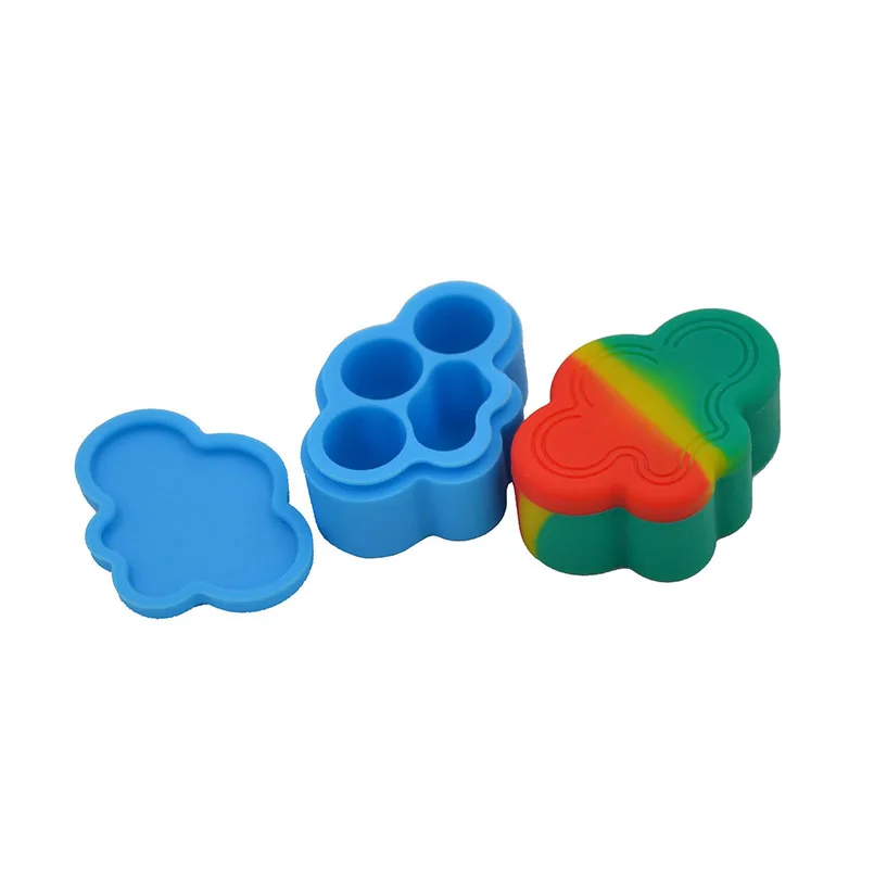 

2pcs 4 in 1 22ml Cloud Bho Silicone Container for butane Oil concentrate wax hash Non Stick Slick oil rasta silicone Dab wax jar