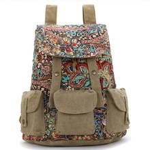 Impression Floral Toile Sac À Dos pour les femmes De Mode Sacs à Bandoulière Célèbre Marque Sac À Dos LadiesTravel sac à Dos Duffle sac Kanken