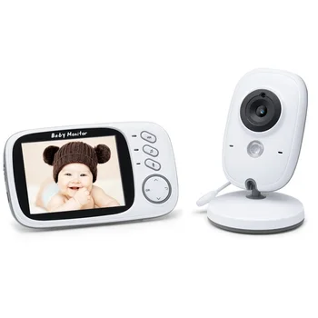 

6041 babycam camara vigilancia bateria baby camera 3.2 inch LCD IR Night Vision Intercom 8 Lullabies Temperature Sensor