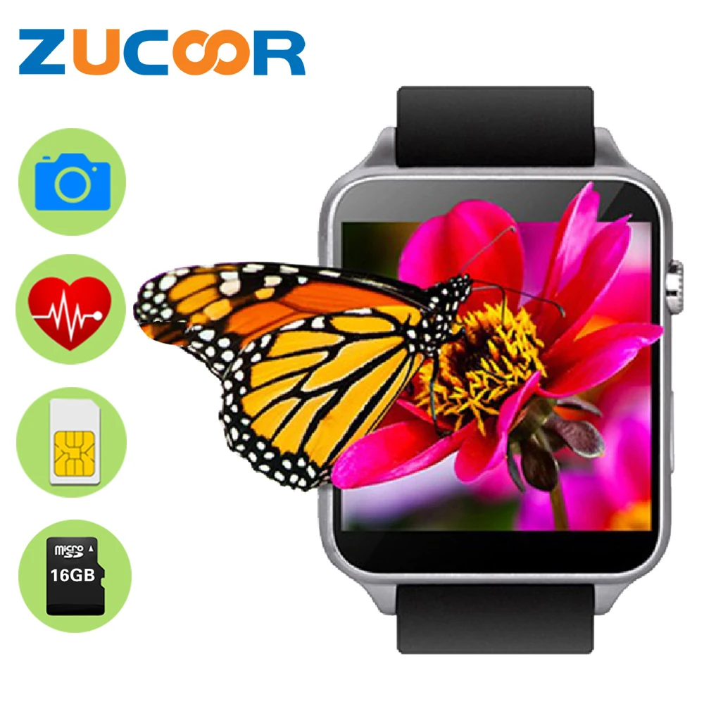 

Smart Watch GT88 Wristwatch Heart Rate Monitor Fitness Tracker Support SIM TF Camera Water Resistant Bluetooth For iOS Android