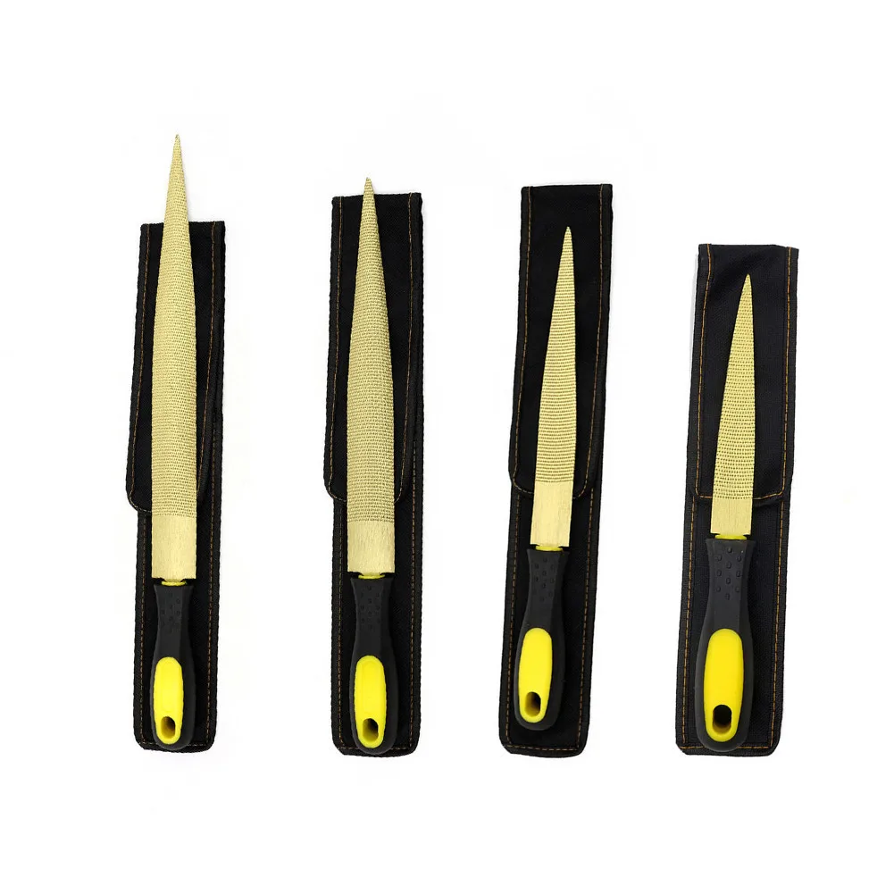 Flat Steel Pointed Rasp File Set DIY Woodworking Craft Wood Carving Carpenter Files Tools