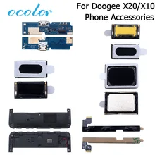 Ocolor Для Doogee x10 X20 кнопка гибкий кабель питание+ Кнопка громкости динамик наушник USB разъем плата для зарядки громкий динамик мобильный телефон