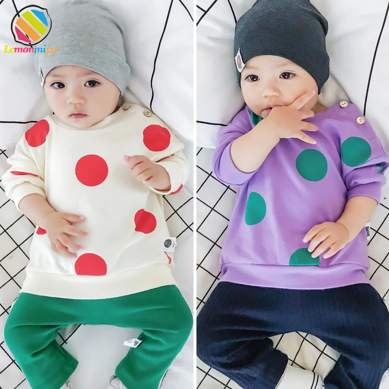 Achat Lemonmiyu En Bas Âge des Bébés Filles T shirt Pour Nouveau Né Infantile Coton À Manches Longues Tops Unisexe Enfants 0 24 m Bande Dessinée shirts