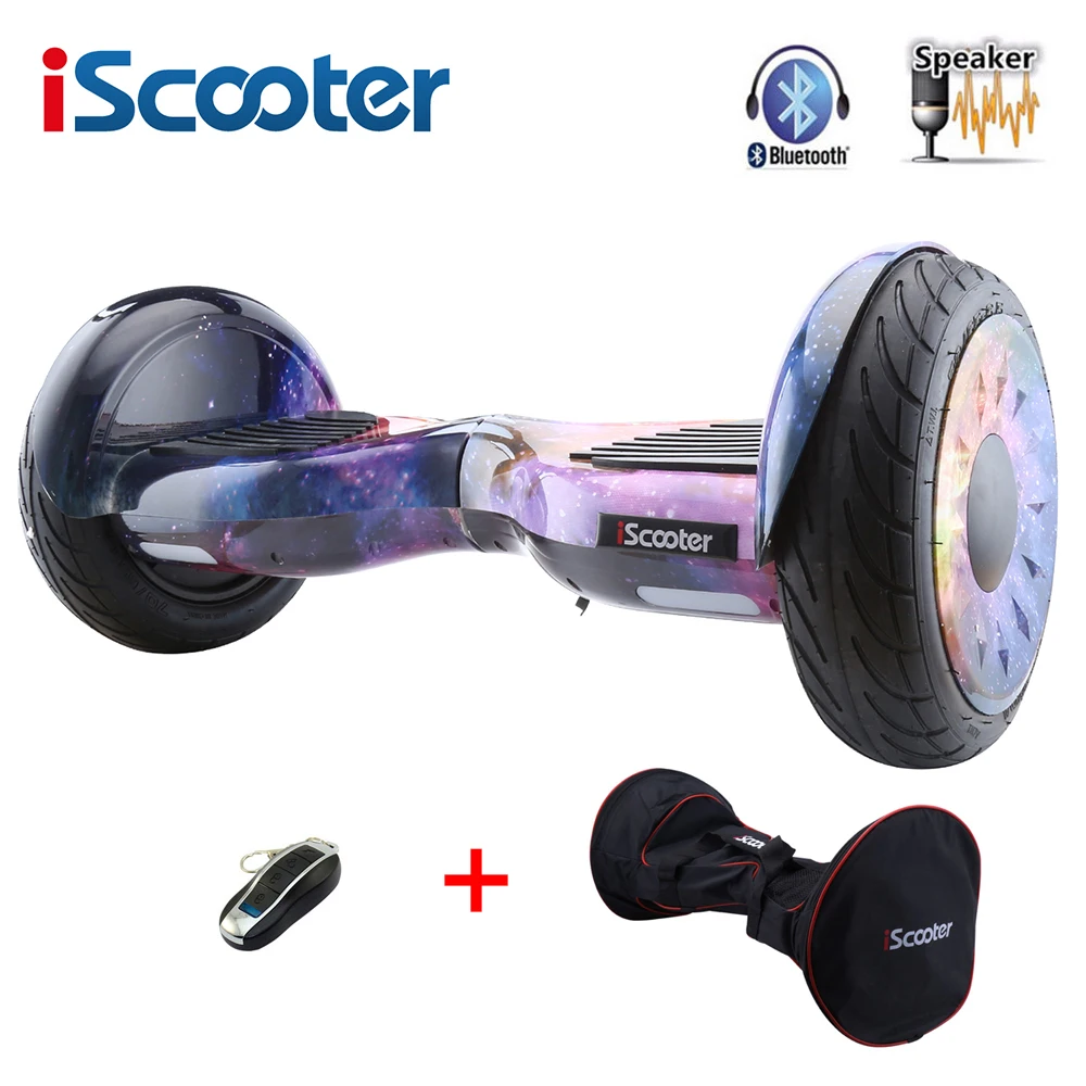 

iScooter 10 inch hoverboard with Bluetooth speakers two wheels smart self balancing scooter electric skateboard giroskuter New