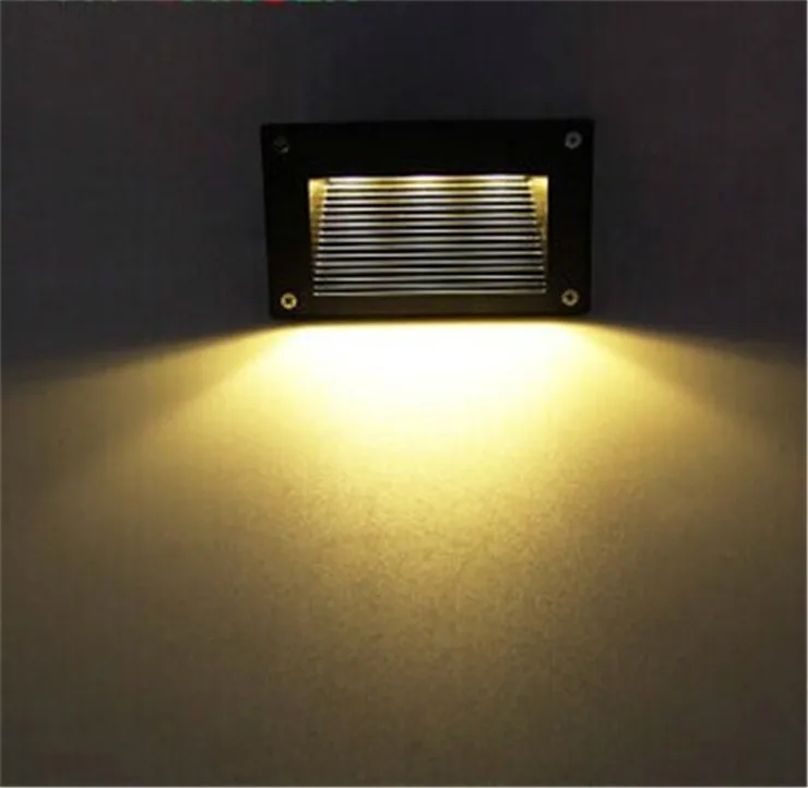 IP67 Водонепроницаемый открытый настенная угловая Светодиодная лампа встроенный коридор освещение лестницы шаги освещение 5 Вт рампа Светодиодная лампа для наружного освещения