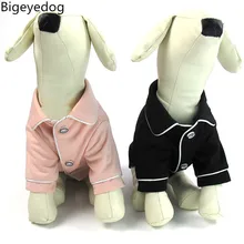 Bigeyedog Собачья Рубашка щенок собака кошка пижамы одежда для маленькой собаки пальто Чихуахуа Пудель Йоркширский терьер Pet Одежда Костюм