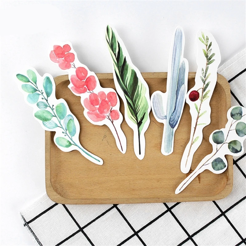 

Japanese Style painting Bookmark flower plants fruit Illustration bookmarks School Office Stationery Supplies Gifts 1 Set(30PCs)