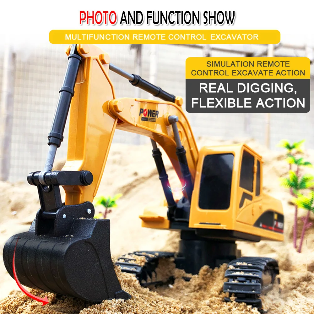 GOOLRC 1/24 RC экскаватор грузовик строительный трактор металлическая Лопата детская