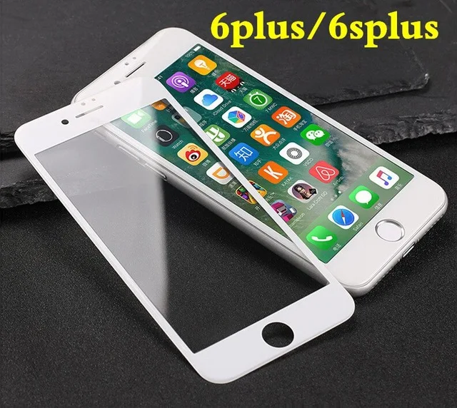 10 шт./лот 3D изогнутое мягкое пластиковое закаленное стекло для iPhone 7 Plus Защитная пленка для экрана телефона для iPhone 6 6s Plus - Цвет: 6plus 6splus white