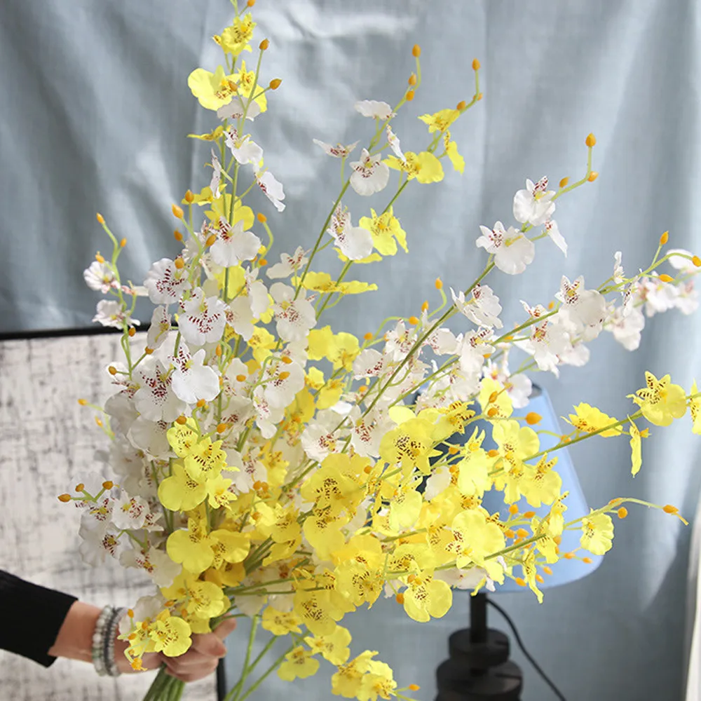 

Simulation Oncidium Orchid Phalaenopsis Flowers For Wedding Decor Artificial flower decoration decoracao de festa