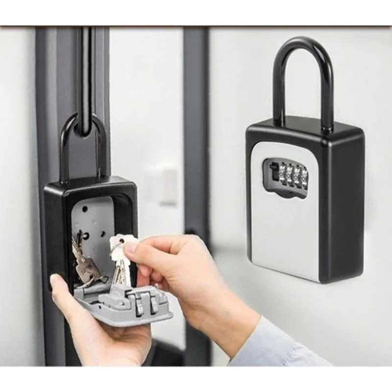 Us 16 04 31 Off Wall Mount Key Storage Box Organizer Security Keyed Door Lock With 4 Digit Combination Password Zinc Alloy Secret Safe In Locks From