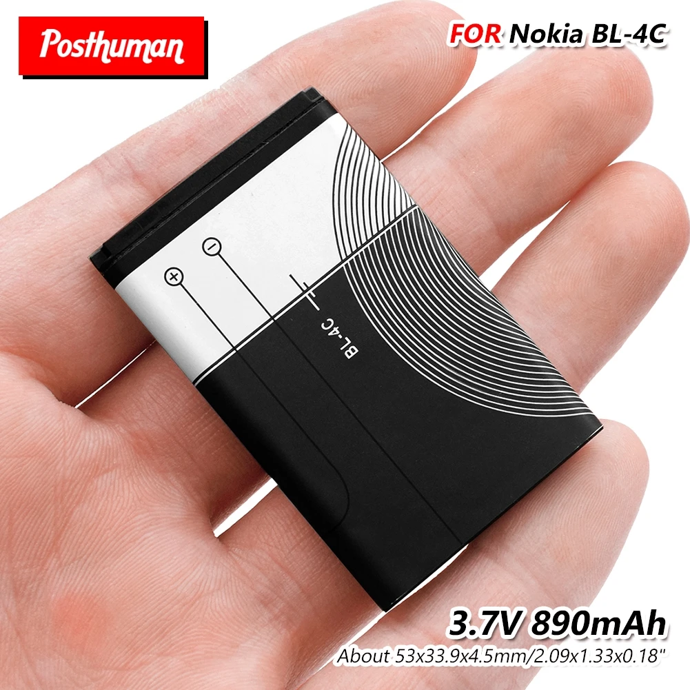 

Replacement BL-4C BL 4C BL4C 890mAh Li-ion Battery Batteries for Nokia 2652 3108 6100 6170 6260 7270 6101 6102 6131 Phone