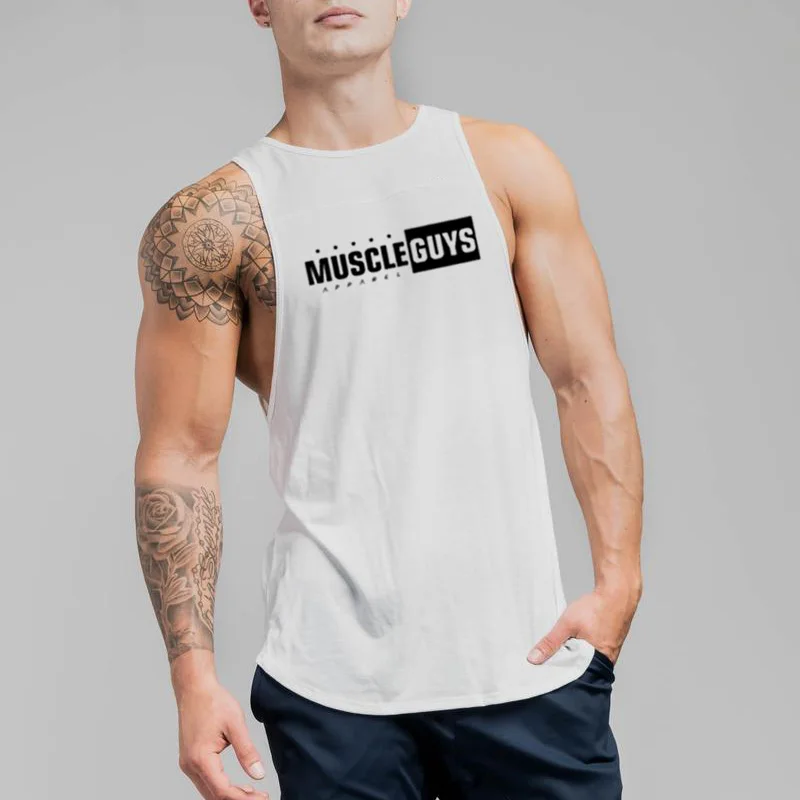 Тренажеры торговой марки Muscleguys одежда Спортивная майка Бодибилдинг Стрингер