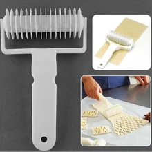 Маленький размер высокого качества белый пластиковый инструмент для выпечки печенье "сделай сам" Пицца пирога для выпечки сетка тесто хлебный валик Резак Ремесло