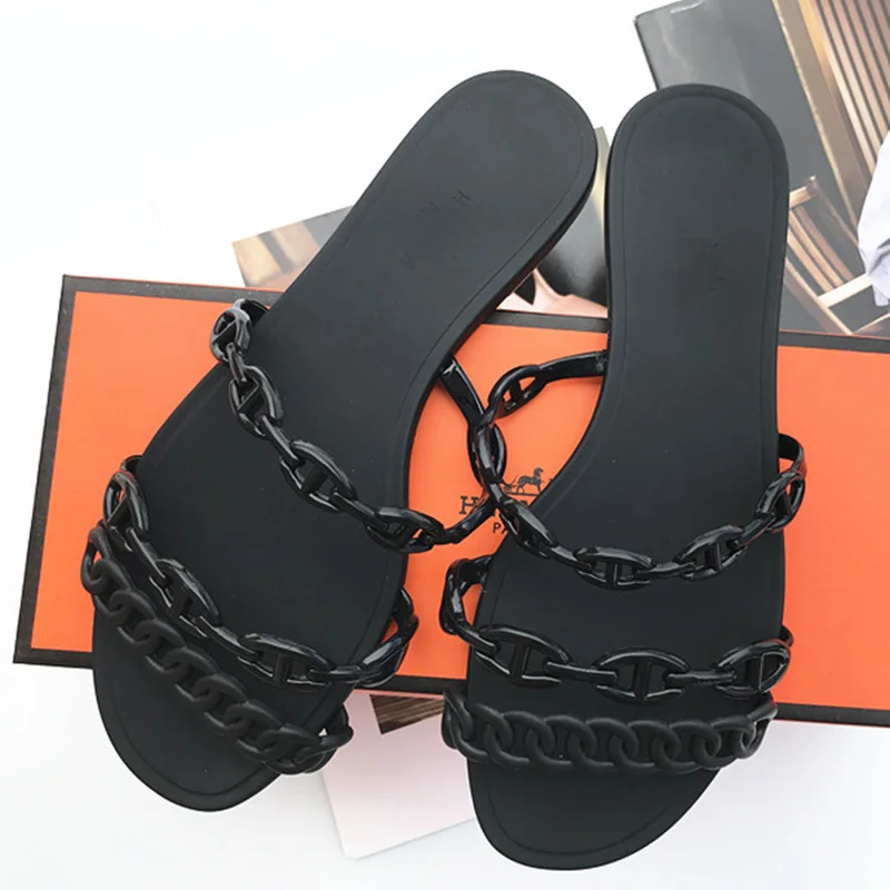 

NEW Women Jelly Flip Flops Female Summer Beach Transparent Beach Flip Flops Female Cute Flip Flops 35-40
