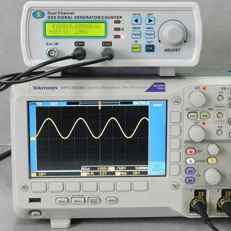 MHS-5200A Высокоточный цифровой двухканальный DDS генератор сигналов произвольной формы генератор частоты метр 200MSa/s 25 MHz