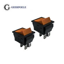 2 pçs/lote KCD101 31*25mm PINOS de Cobre pés Snap-in Boat Rocker Switch SPST on off switch posição 15A/250 V
