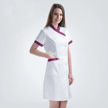 

New Fashion Summer Slim Fit Medical Nurse Uniform Female Doctors Dress Comfort Nice Beauty Salon Workwear Clothing Dresses