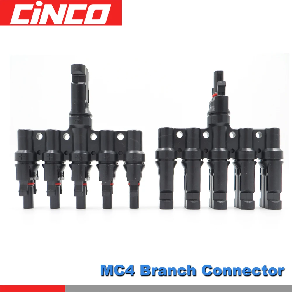 

1pair x 5T 1 to 5 in Branch parallel connection 30A 1000V Electrical Solar MC4 Connector Photovoltaic Panel Cable Wire Connect