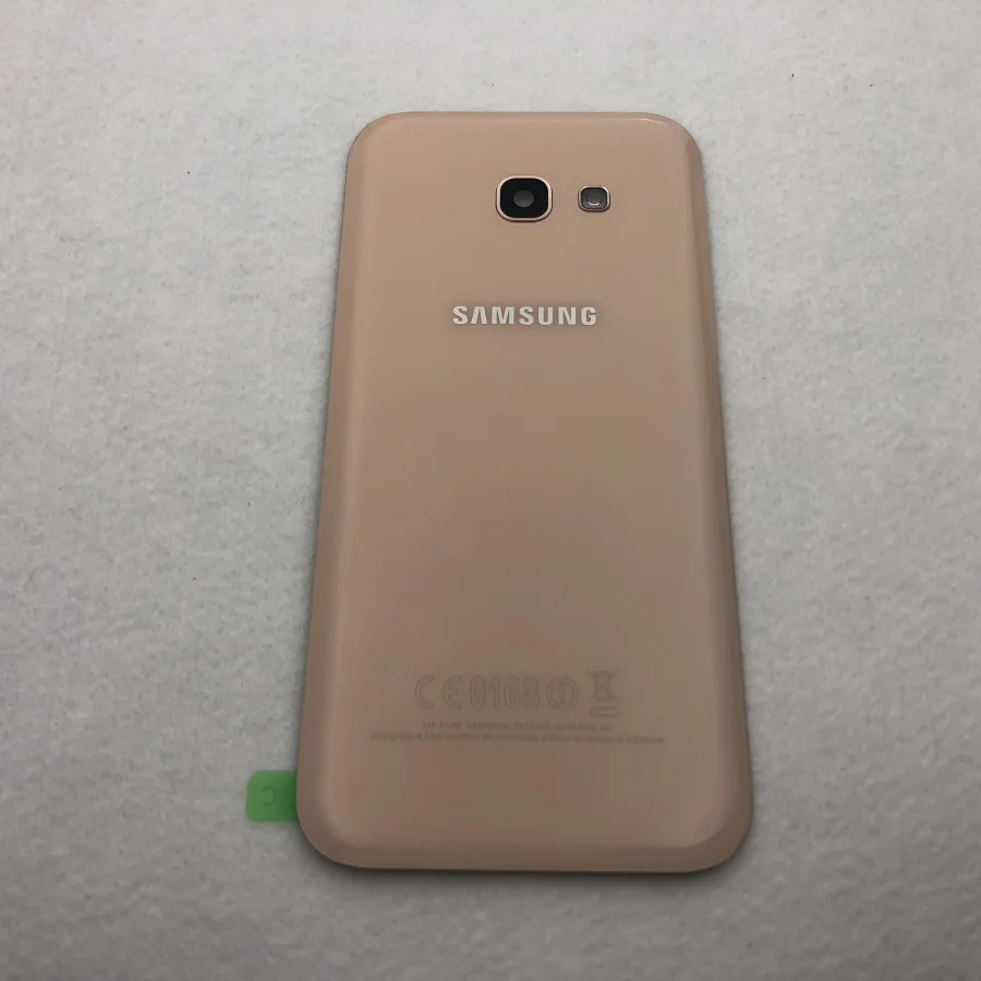 Для Samsung Galaxy A5 A520 A520F Задняя крышка батареи чехол 3D стекло задняя крышка корпуса камеры стеклянная рамка объектива - Цвет: Розовый