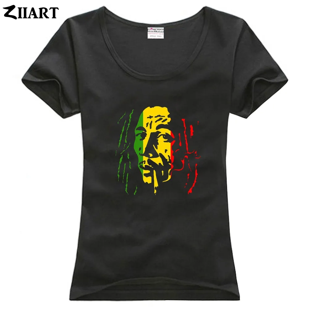 

bob marley Smoking cigarette couple clothes girl woman female o-neck cotton short-sleeve T-shirt