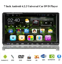 Free Camera Car DVD Player GPS Navigation CD Radio Android WiFi USB Map 3G Bluetooth TV In dash 2Din Universal Interchangeable