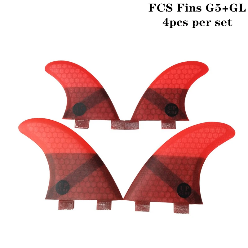 FCS G5+ GL в комплекте 4 цвета соты Upsurf логотип доска для серфинга FCS Quad fin наборы