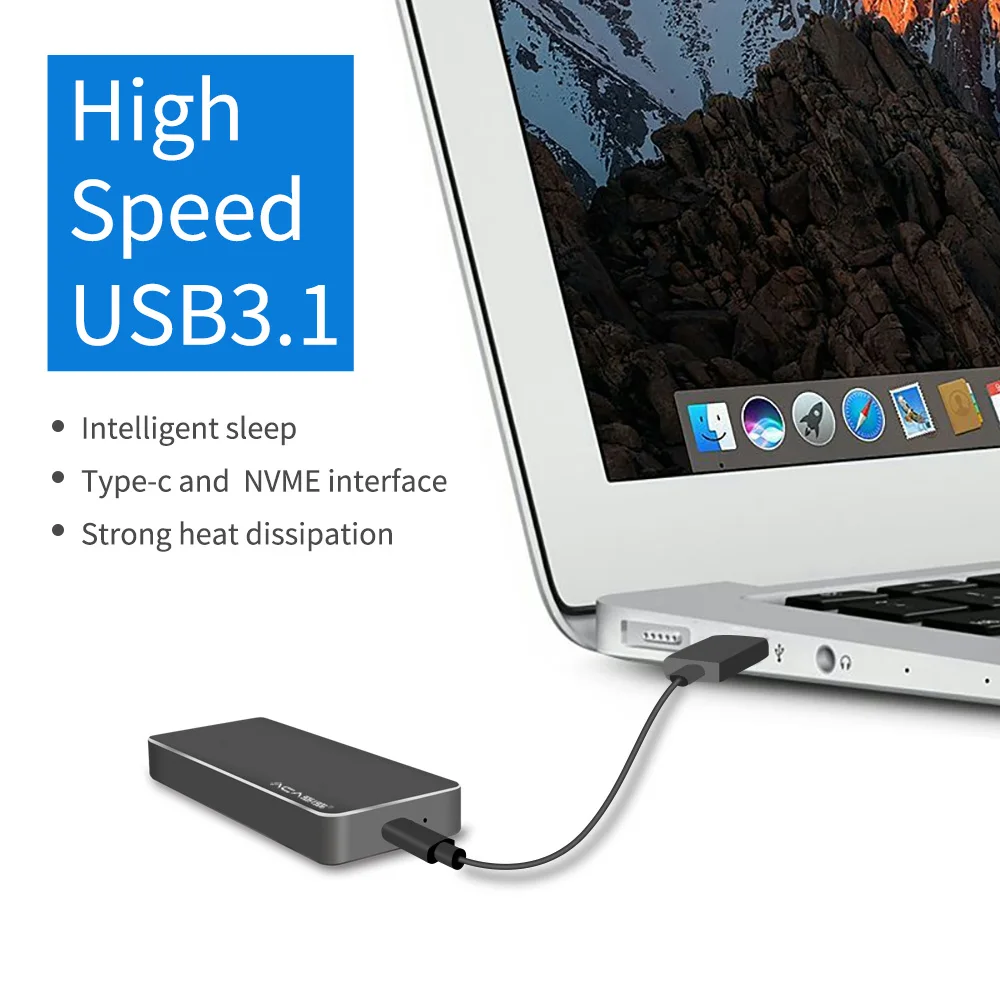 NVME PCIe USB3.1 HDD корпус M.2 2280 SATA SSD Box высокая скорость Тип C USB 3 1 твердотельный жесткий