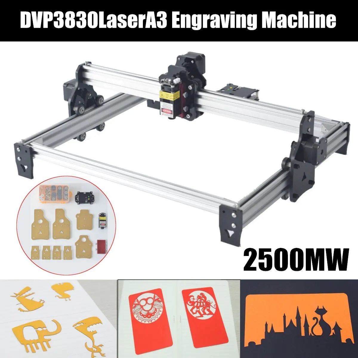 

2500mw DVP 3830 Laser A3 Engraving Machine,DIY Laser Engraver Machine,Wood Router,laser cutter,cnc router,Woodworking Machinery