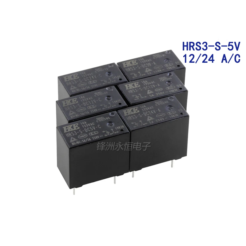 5 шт./лот малой мощности реле HRS3-S-DC5V-A HRS3-S-DC12V-A HRS3-S-DC24V-A 10A 125V 4PIN