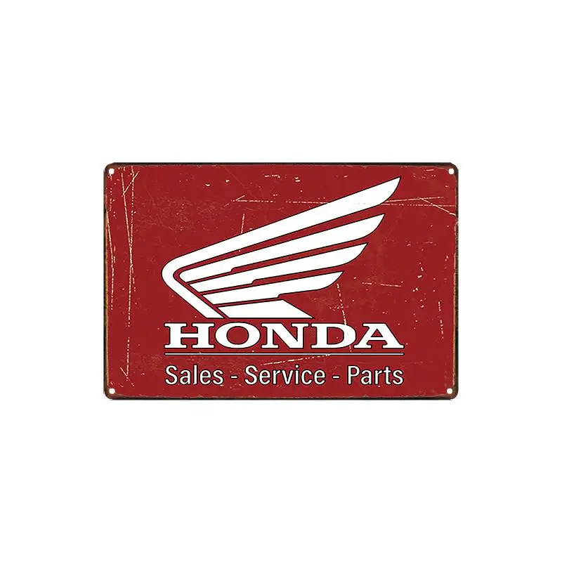 

Honda Car Sign Metal Tin Sign Bar Pub Cafe Club Man Cave Wall Sticker Metal Craft Tavern Decor
