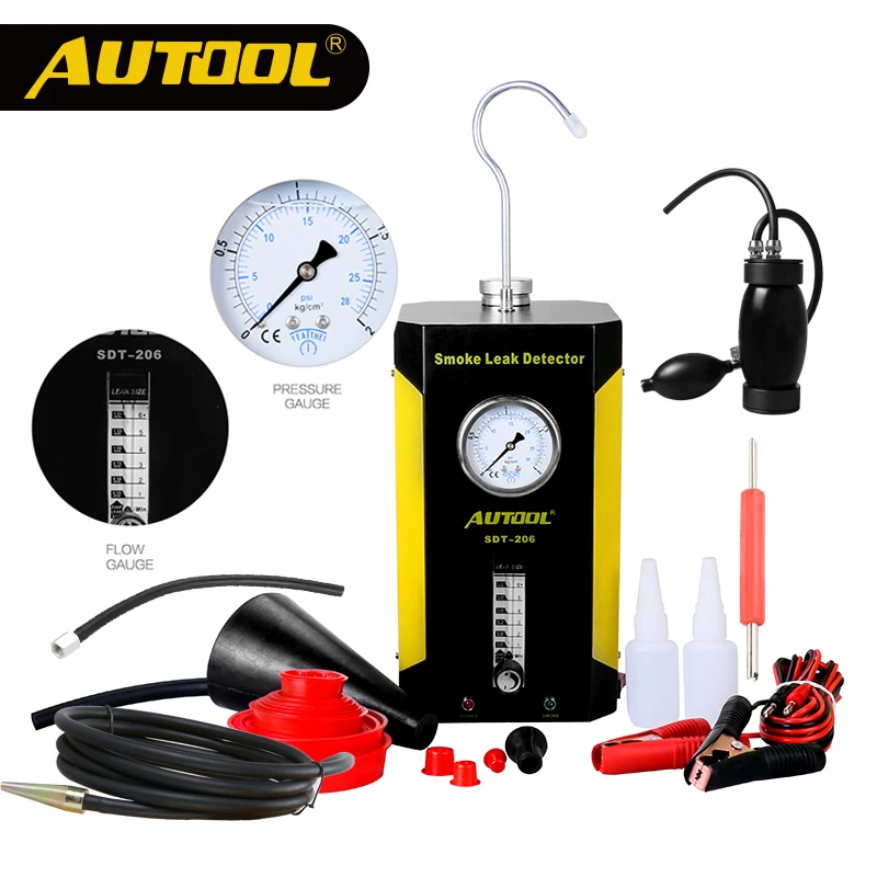 

AUTOOL SDT106/202/206 Car Automotive Smoke Machine Pipe Smog Generator Leak Detect Leakage Detector Diagnostic 12V Auto Repair
