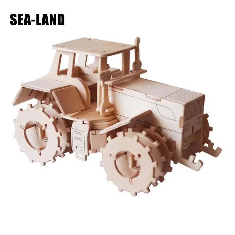 3d wooden tractor puzzle