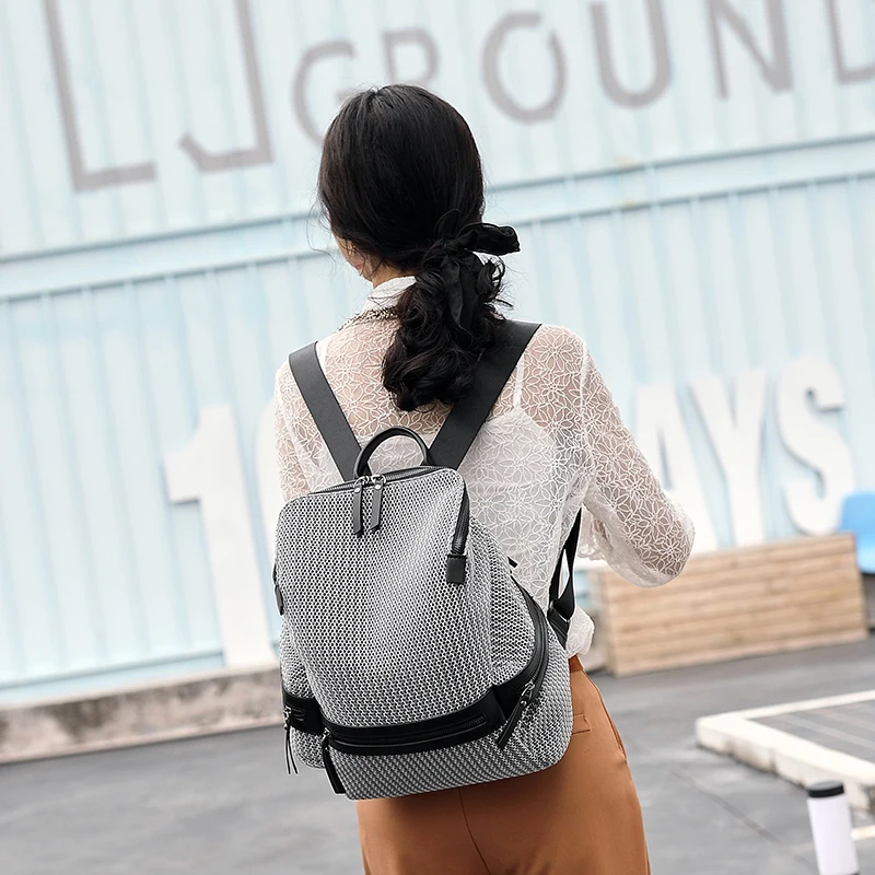 Moda mujer Mochila de alta calidad mochilas para adolescentes Mochila mujer malla Mochila Moda mujer Mochila de alta calidad mochilas para adolescentes Mochila mujer malla Mochila