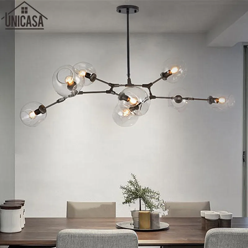 Black celling lamp Modern pendant light kitchen for home decoration