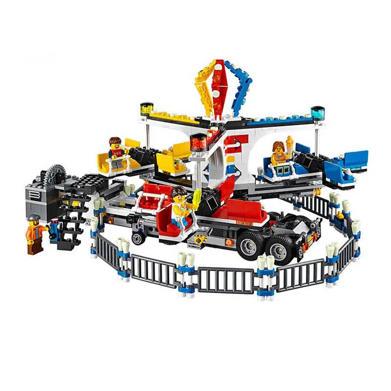 

1858pcs Creative Street Scene Series Playground Carnival Legoings Building Blocks Kit Toys Kids Birthday Christmas Gifts