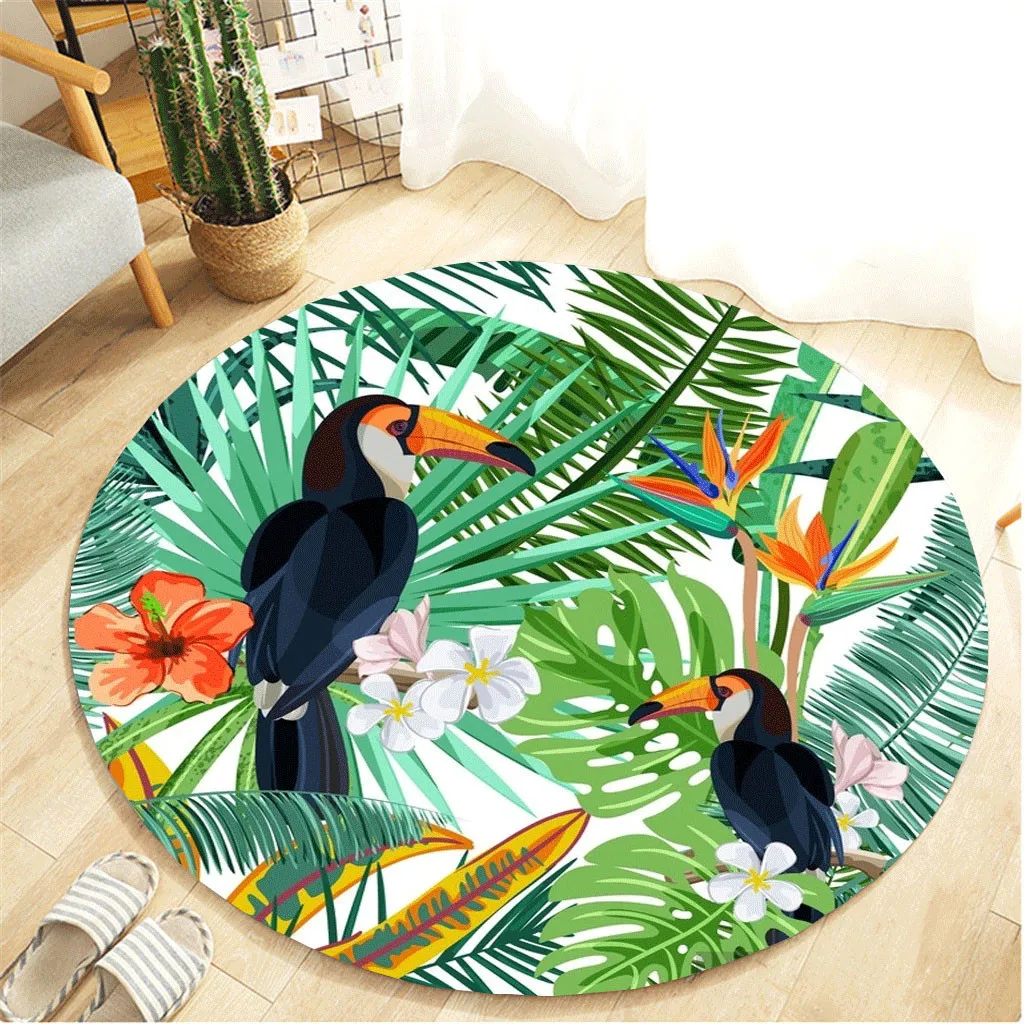 Новая мода тропические растения листья удобные Гостиная Детская комната ковролин 40 см коврики для ванной Кухня декор для ванной, дома двери