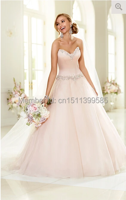 Princess Sweetheart Beading Off the Shoulder Sleeveless Lace Up Back Tulle Chapel Train Wedding Dress bridal Gown Custom Made | Свадьбы и