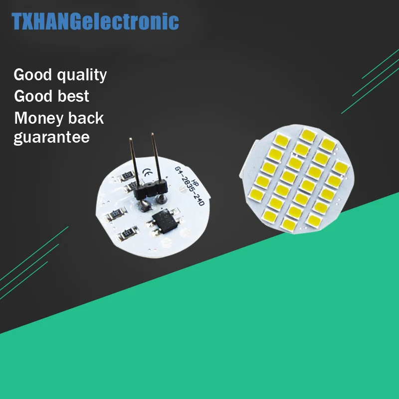 

2 Pcs Car Auto Warm White 1210 SMD 24 LEDs Vertical G4 Back Pin Light Bulb