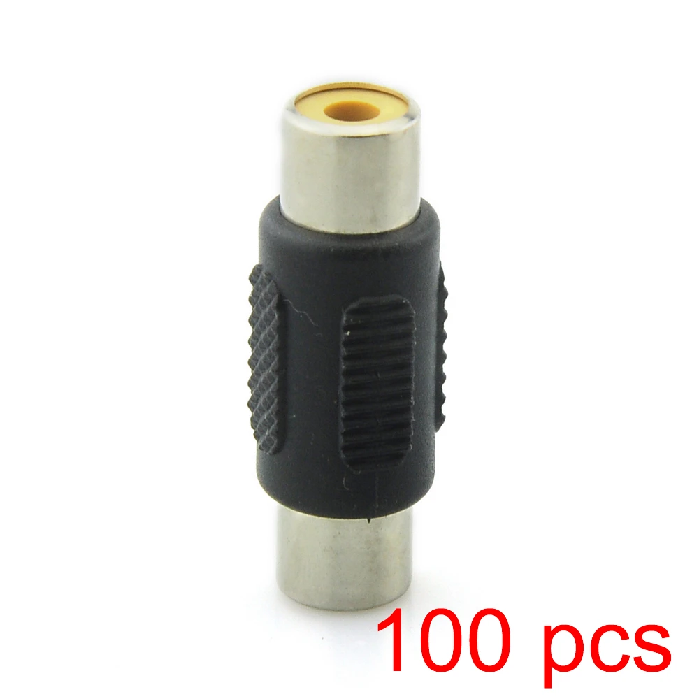 

100x 2 Female RCA to Female Adaptor Coupler RCA Female Audio Video Connector AV