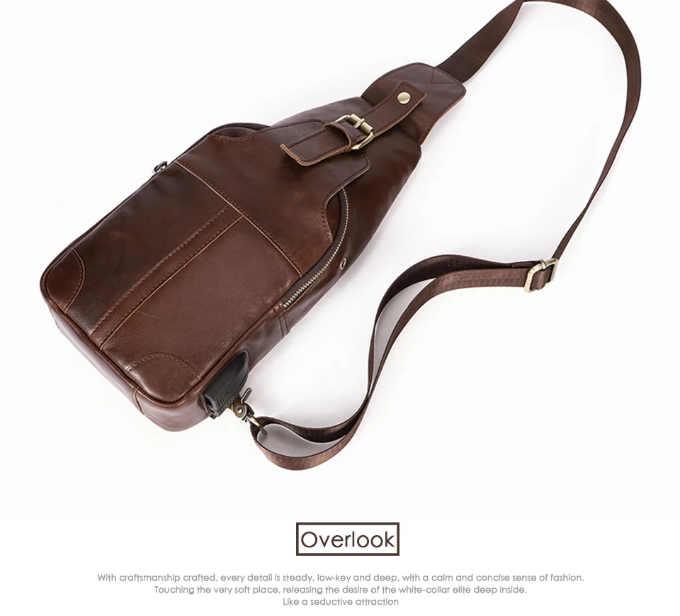 genuine leather men bag zipper crossbody bag sling bag men chest pack men messenger bags (18)