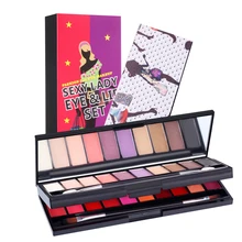 K.A.N бренд 20 цветов наборы для макияжа Профессиональные Тени для век макияж губ Набор для женщин Палитра Тени для век Блеск для губ от фабрики