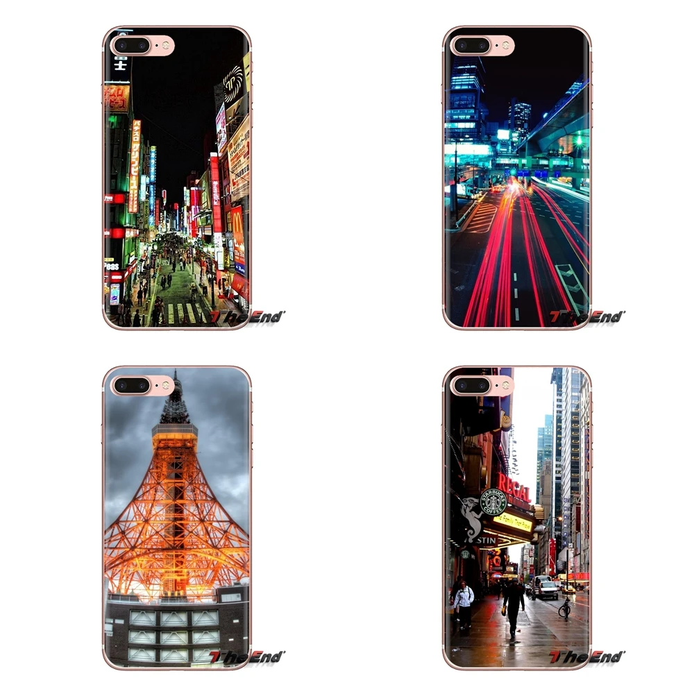 For HTC One U11 U12 X9 M7 M8 A9 M9 M10 E9 Plus Desire 630 530 626 628 816 820 830 Japan Tokyo City Transparent Soft Shell Covers |