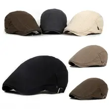 Novo Chapéu Boinas Cap Golf Driving óculos de Sol dos homens Tampa Plana Moda Algodão Chapéu Viseiras Casquette Repicado Chapéus Boinas Caps para Homens Casuais(China)